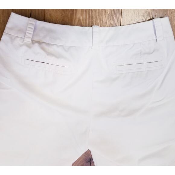 Dockers Women's Capri White Cotton Blend Stretch Pockets Zip Button Size 12 Tall - Picture 4 of 8